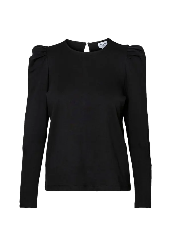 Vero Moda - Topp vmNoreen LS O-neck Blouse - Svart