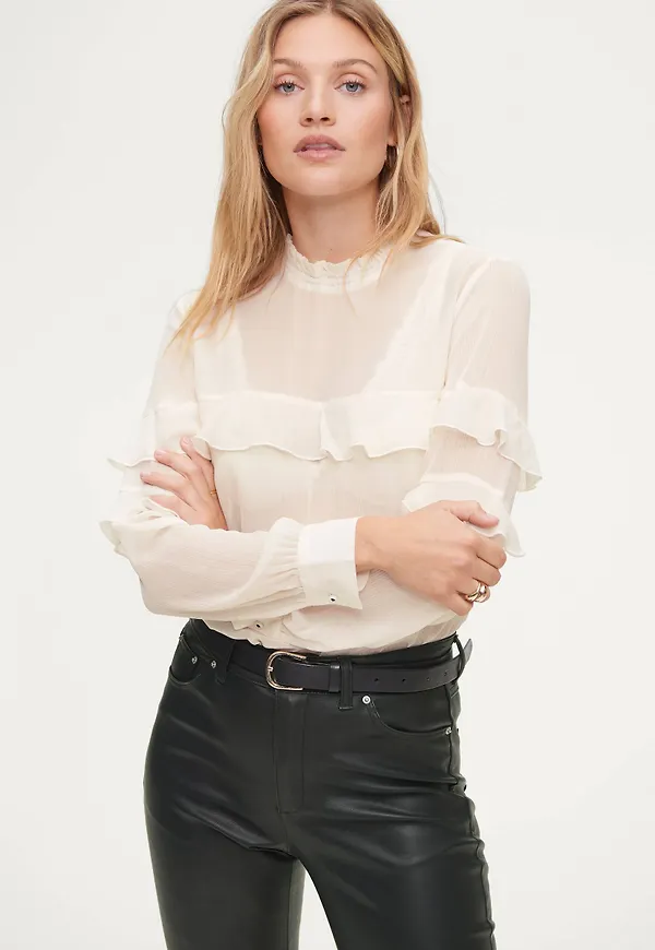 Soaked in Luxury - Blus slZamina Blouse LS - Vit