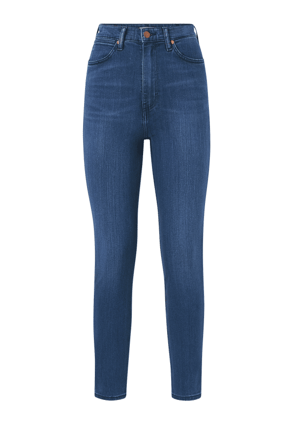 Wrangler - Jeans Wriggler High Rise Skinny - Blå