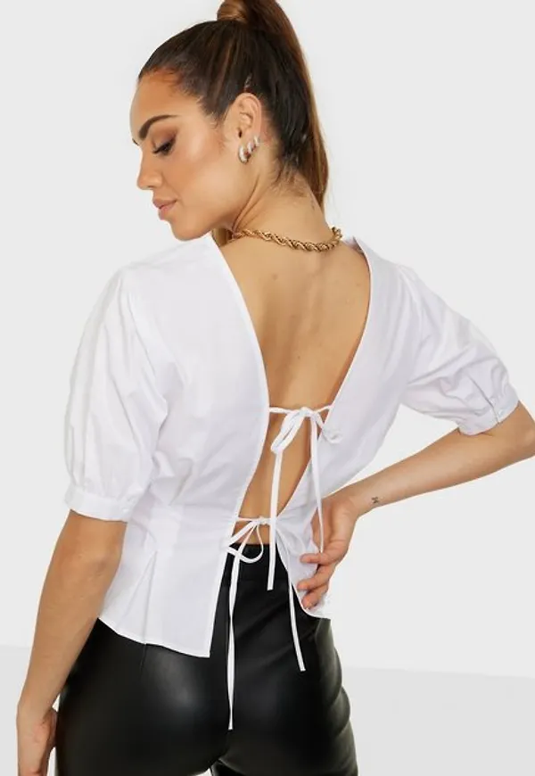 NLY Trend Tie Back Blouse Festblusar