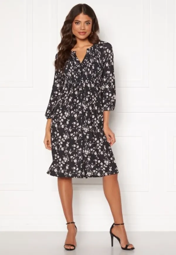Happy Holly Alessi smock dress Black / Patterned 32/34