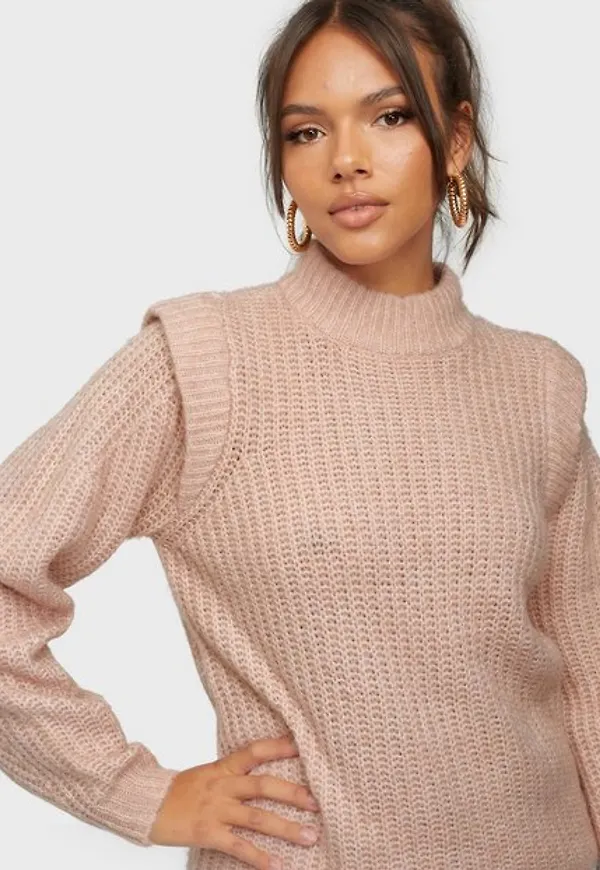 Vero Moda Vmpekan Ls Shoulder Blouse Ga Boo Stickade tröjor Misty Rose W. Melange