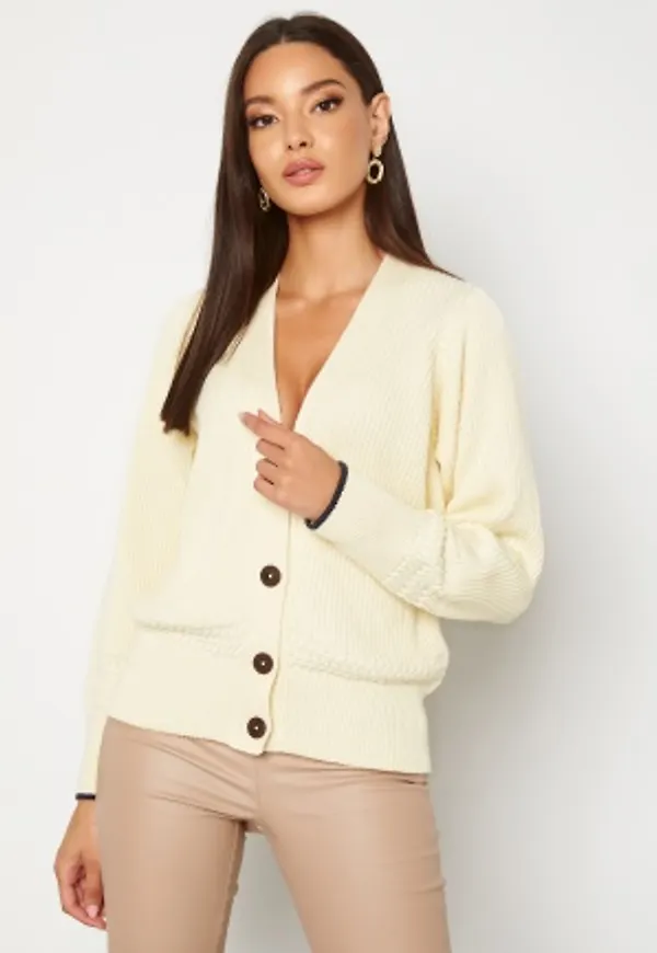 GANT D2. Rib V-Cardigan 130 Cream XXL