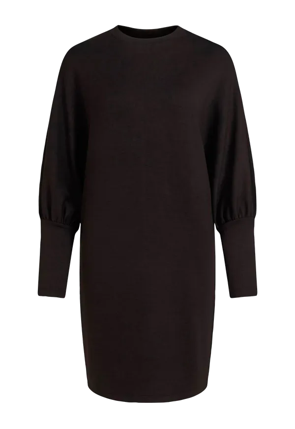 Vila - Sweatklänning viEmely L/S Bat Sleeve Dress - Svart
