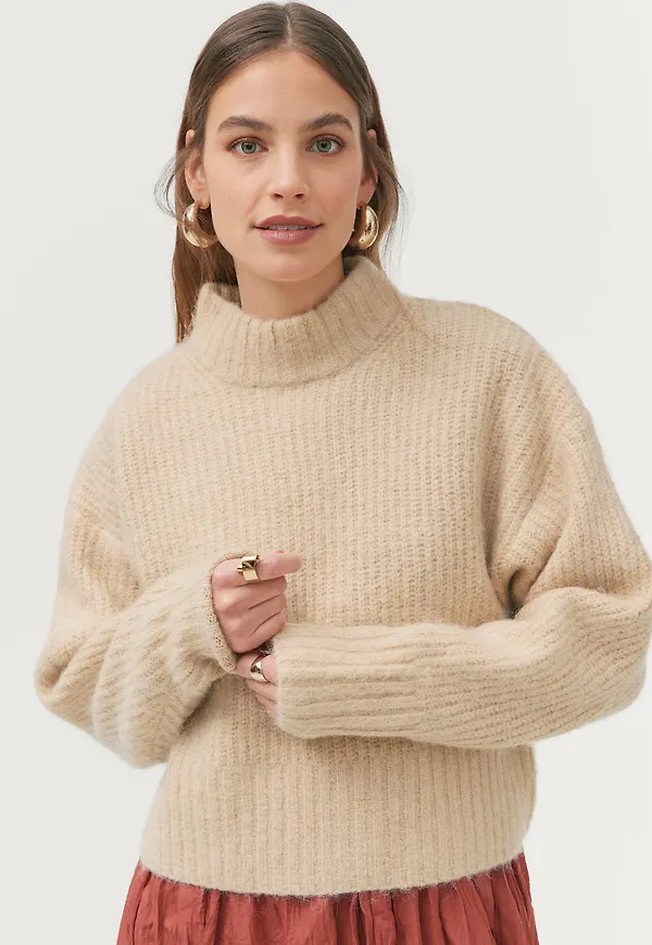 Gina Tricot - Tröja Kira Knitted Sweater - Brun