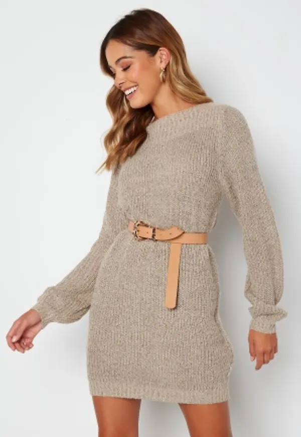 JDY Whitney L/S Boat Dress Cement L