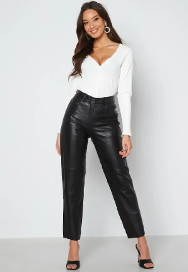 SELECTED FEMME Bella MW Leather Pants Black 36