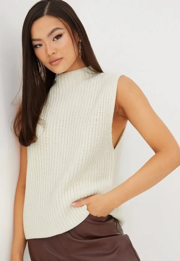 Selected Femme Slfmelena Knit Vest M Stickade västar Snow White