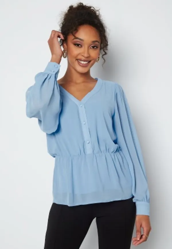 Object Collectors Item Mila L/S V-Neck Top Serenity 42