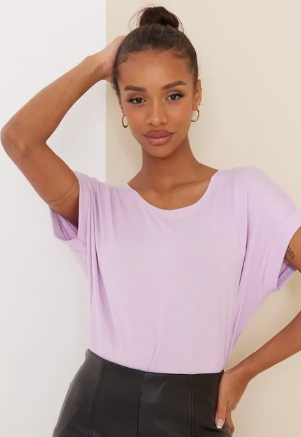 Only Onlmoster S/S O-Neck Top Noos Jrs T-shirts Lavender Frost
