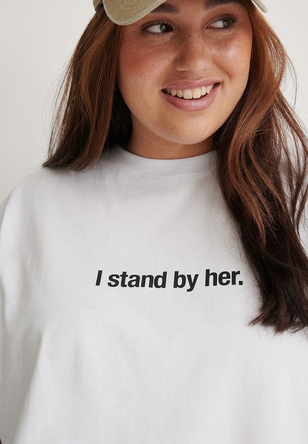NA-KD Trend Ekologisk I Stand By Her T-shirt - White