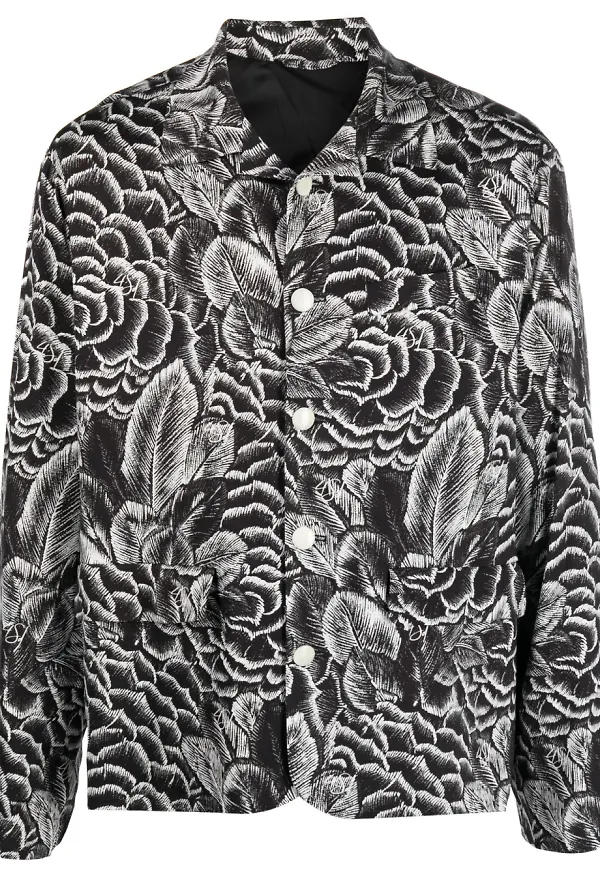4SDESIGNS blommig skjorta - Svart