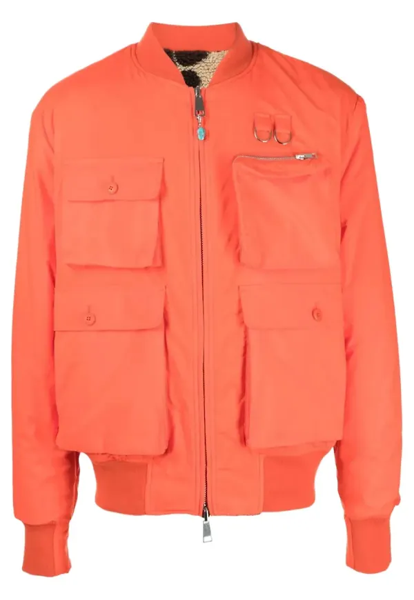 4SDESIGNS bomberjacka med utility-ficka - Orange