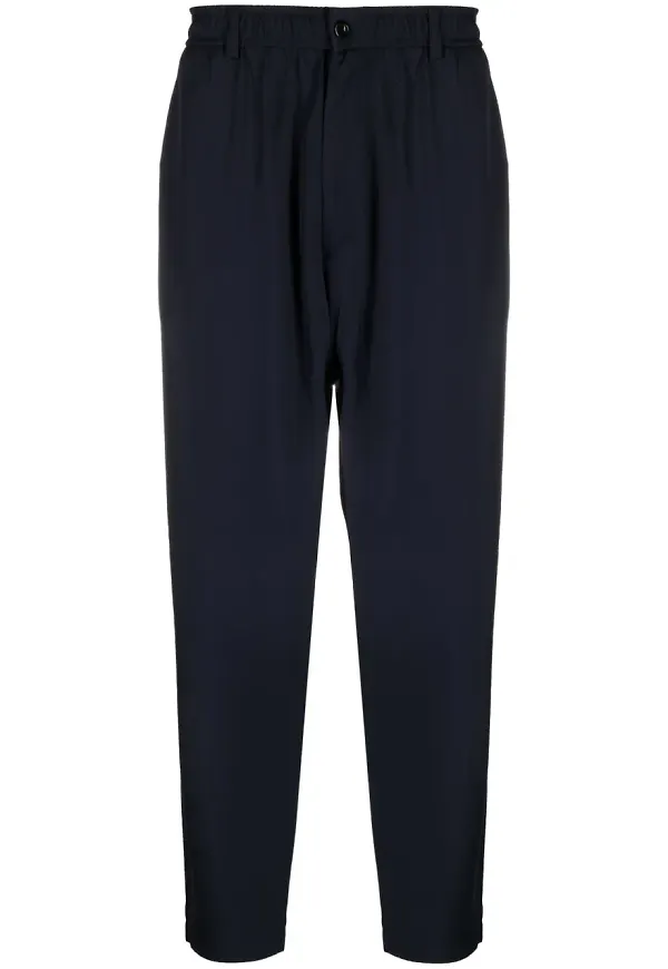 4SDESIGNS slacks med elastisk midja - Blå
