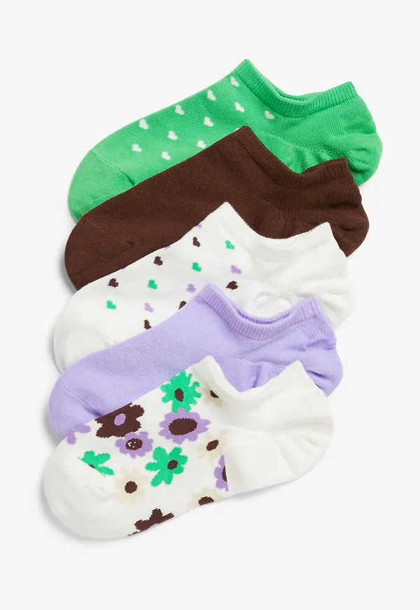5-pack ankle socks - White