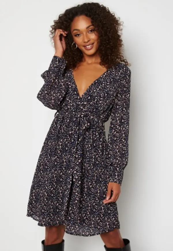 Sisters Point New Gerdo Dress 010 Blk/Blue/Rose XS