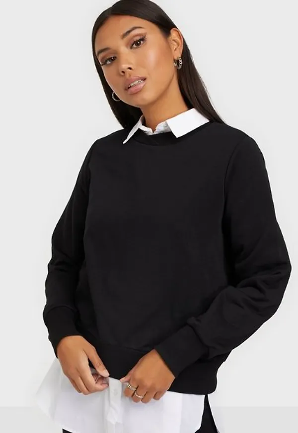 Noisy May Nmlupa L/S Sweat Noos Sweatshirts Black