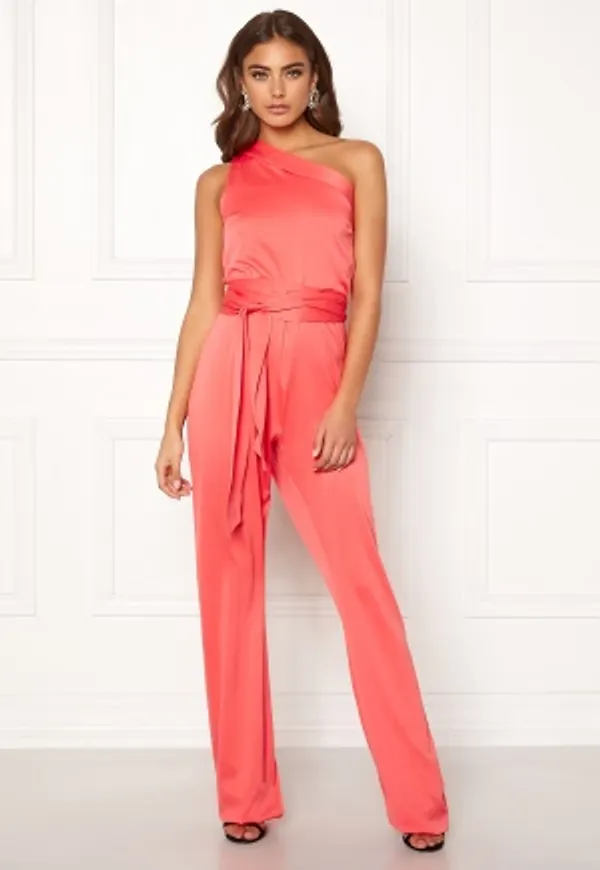 BUBBLEROOM Carolina Gynning One shoulder jumpsuit Coral 44