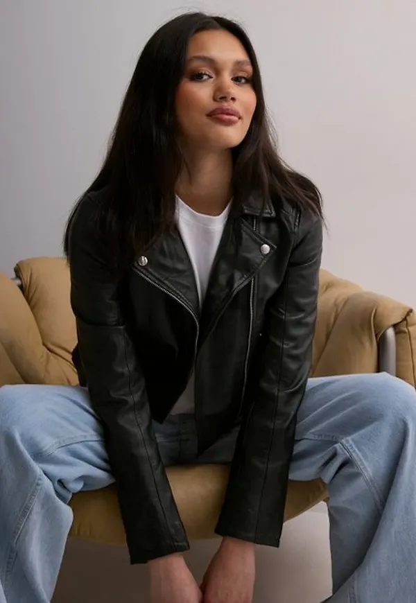 Selected Femme Slfkatie Leather Jacket B Noos Skinnjackor