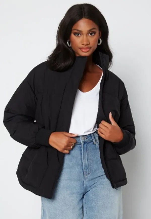 BUBBLEROOM Rahima Drawstring Waist Puffer Jacket Black 44