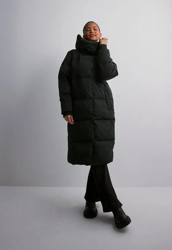 Object Collectors Item Objlouise Long Down Jacket Noos Dunjackor Black