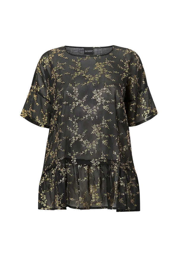 Gozzip - Blus Berlinda Oversize Blouse - Svart