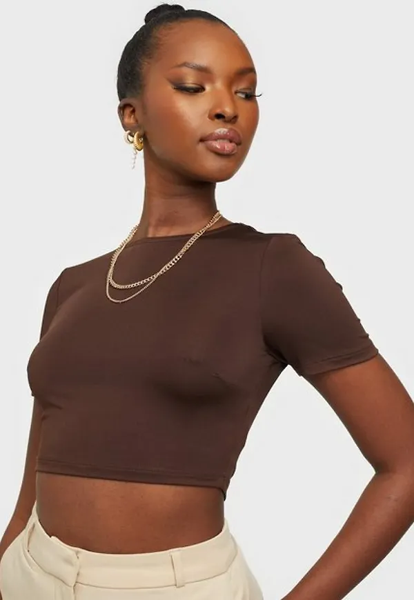 NLY Trend Perfect High Neck Crop Top T-shirts