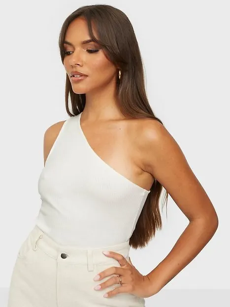 Pieces Pctegan One Shoulder Top Bc Linnen
