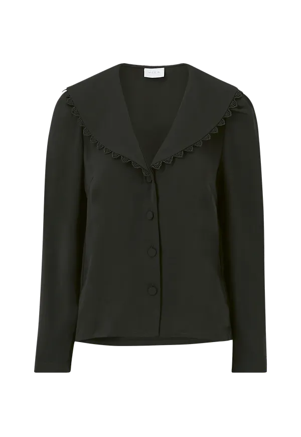 Vila - Blus viLaus L/S Top - Svart