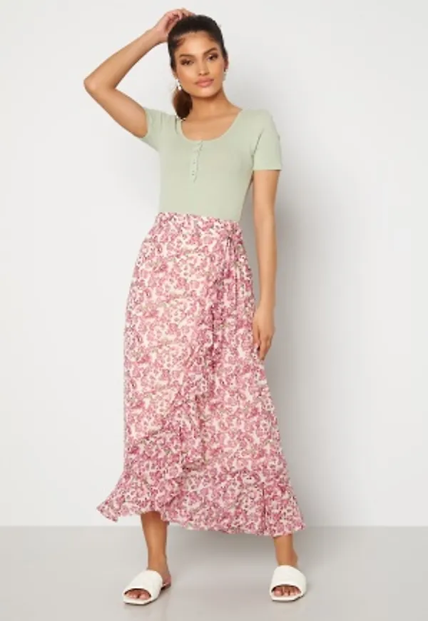 VERO MODA Anneline Wrap Skirt Birch AOP: New Annel XL