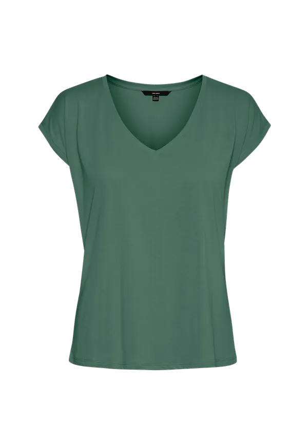 Vero Moda - Topp vmFilli SS V-neck Tee GA Noos - Grön