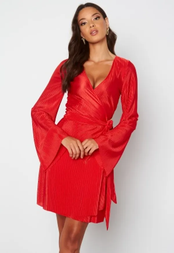 Chiara Forthi Poppy plissé dress Red S