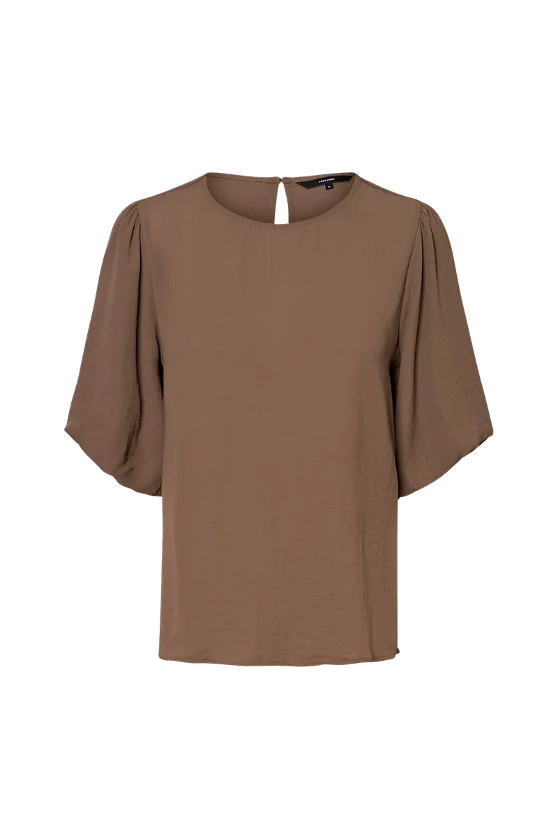 Vero Moda - Topp vmIsabella SS Top - Brun