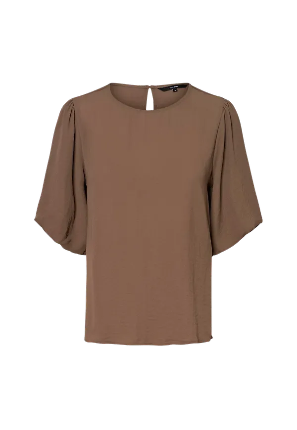 Vero Moda - Topp vmIsabella SS Top - Brun