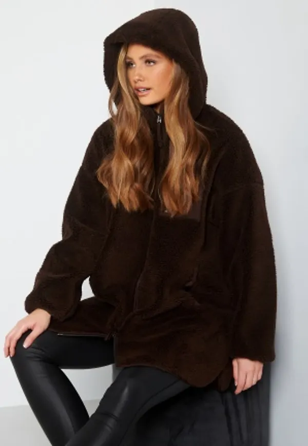 ONLY Sascha Sherpa Jacket Chicory Coffee M