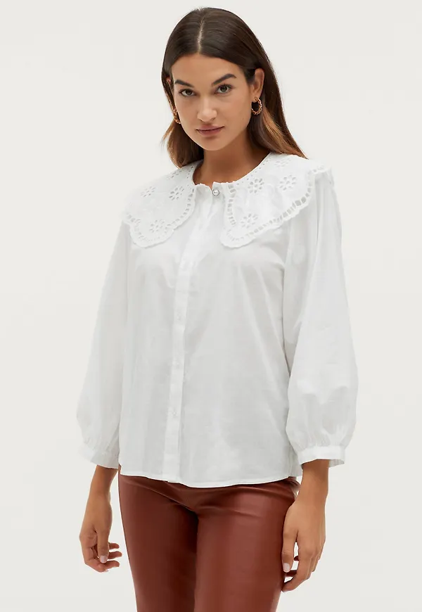 Soaked in Luxury - Blus slAidine Shirt LS - Vit