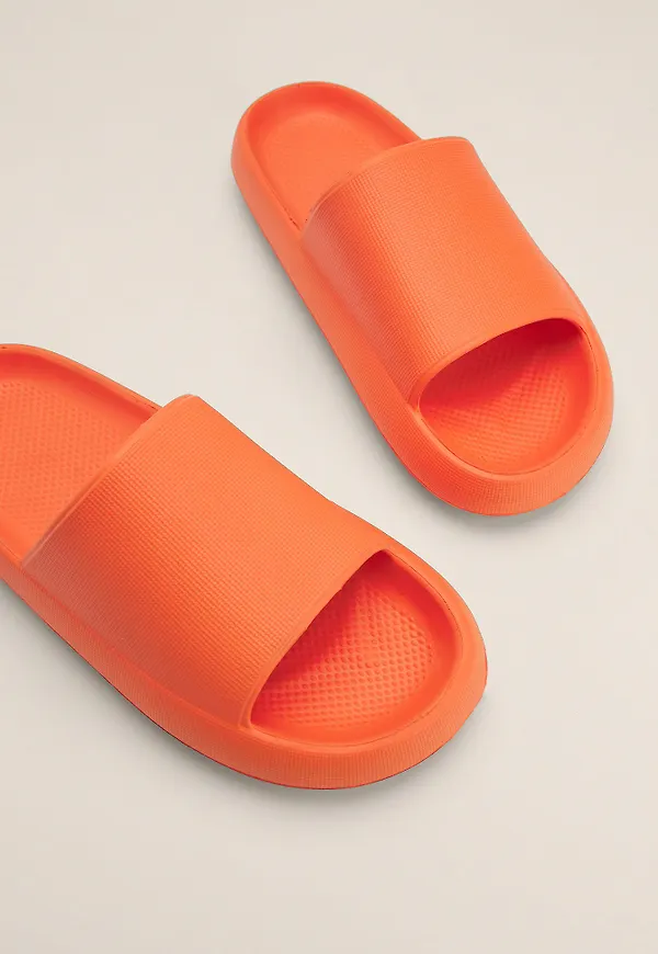NA-KD Shoes Gummitofflor - Orange