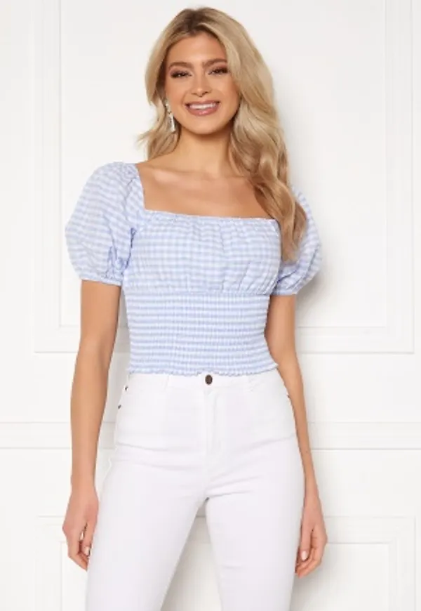 BUBBLEROOM Juliette smock top Checked 40