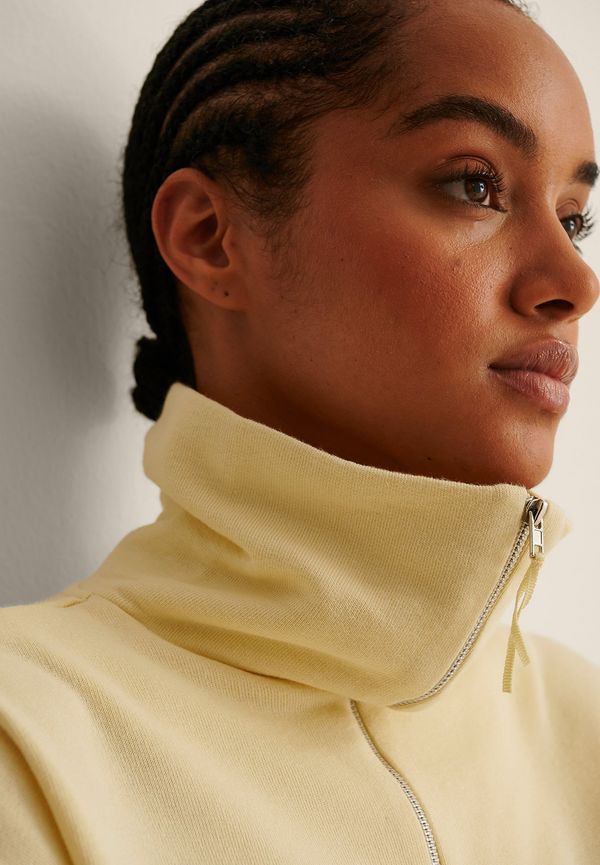 MANGO Sweatshirt Med Hög Hals - Yellow