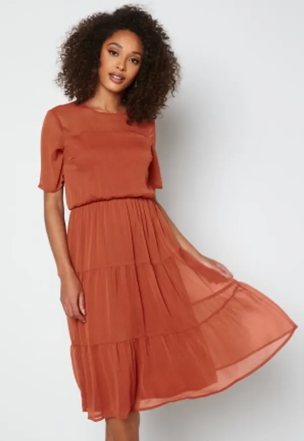 Bubbleroom Occasion Brie Midi Dress Rust 42
