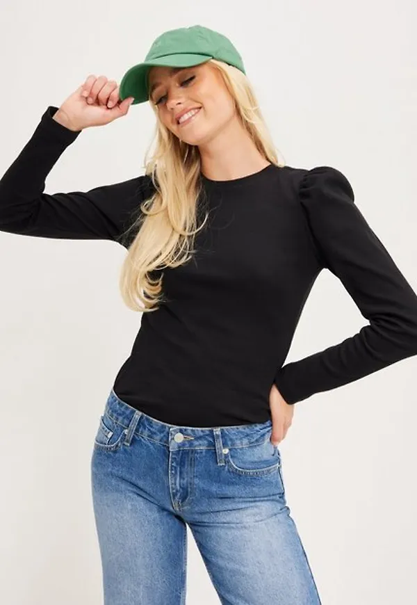 Pieces Pcanna Ls Top Noos Bc Långärmade toppar Black