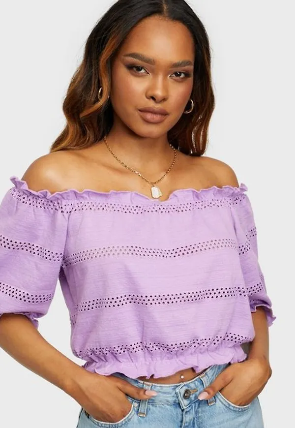 Pieces Pctaylee Ss Cropped Top Bc Crop tops