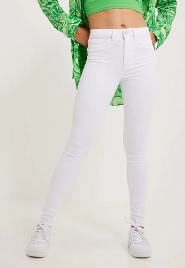 Only Onlroyal Hw Sk Jeans White Noos Skinny