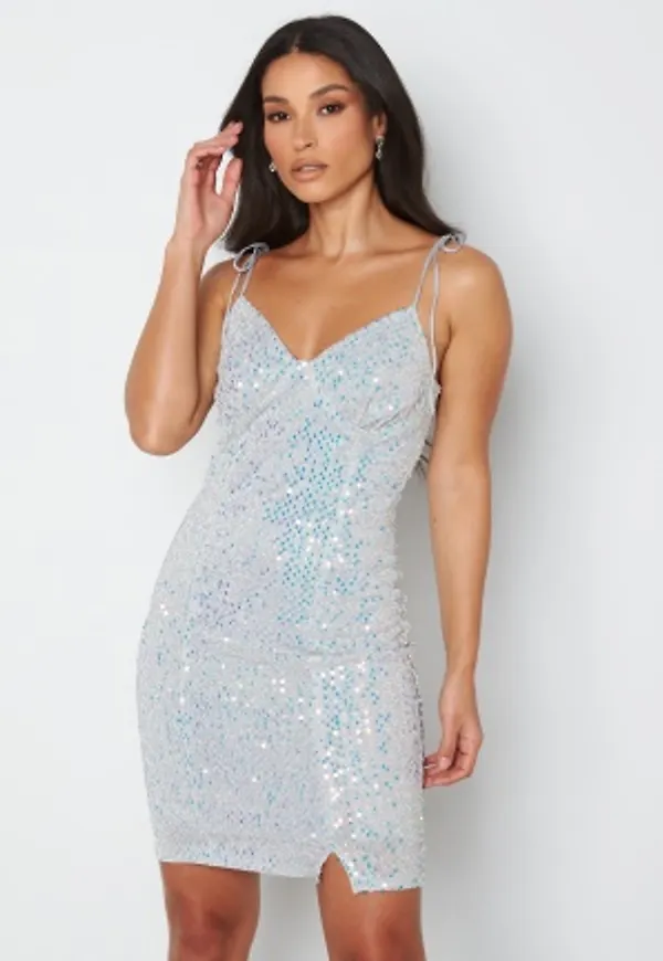Trendyol Shiny Short Strap Dress Mavi/ Blue 36