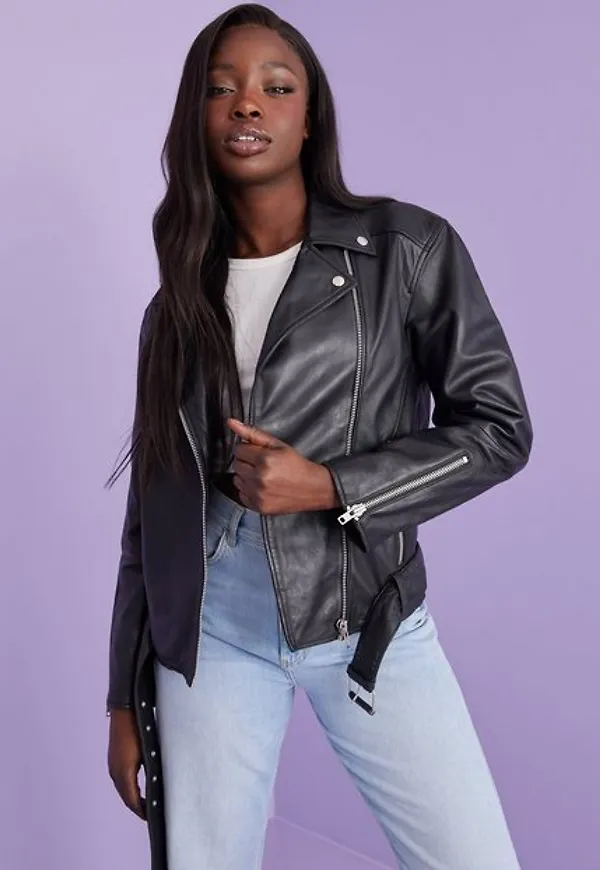 Jofama Tessa Belted Oversized Biker Skinnjackor