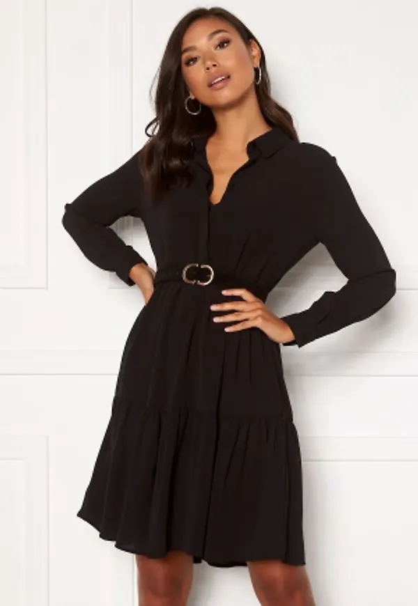 JDY Piper L/S Shirt Dress Black 40