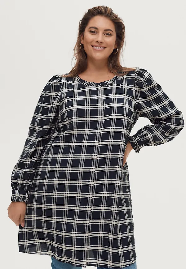 Zizzi - Tunika mHarmony L/S Tunic - Blå