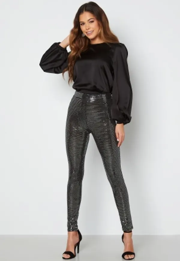 VERO MODA Cabena HW Legging Black Det. Silver Se L