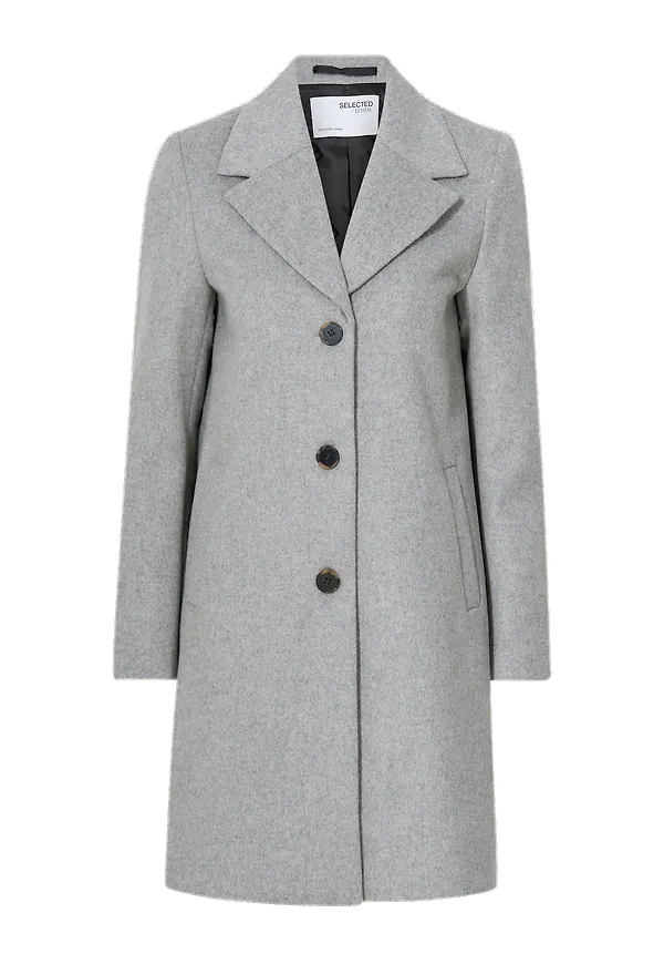 Selected FEMME - Kappa slfNew Sasja Wool Coat - Grå