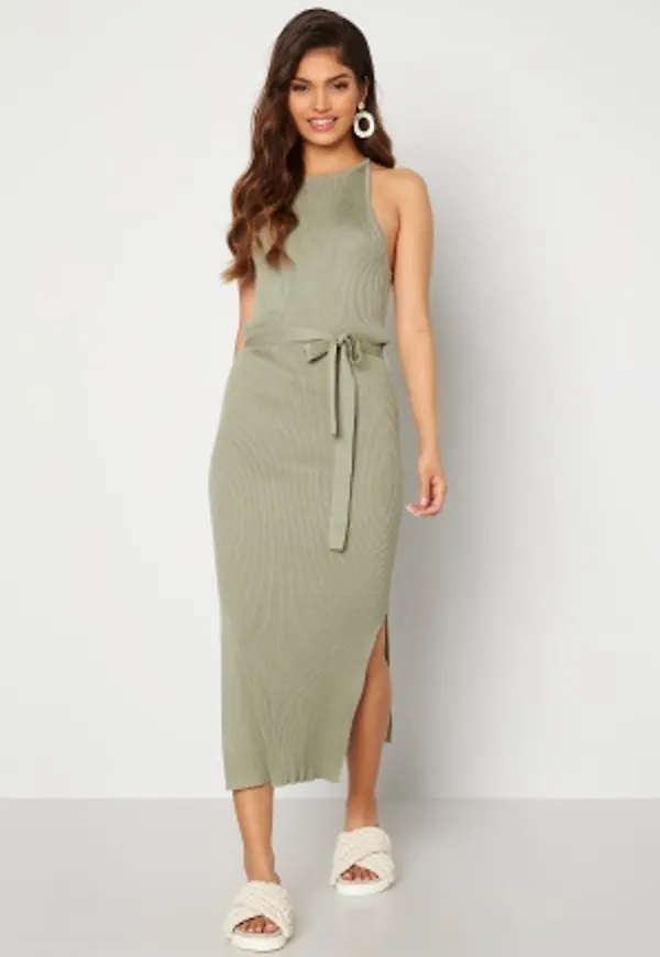 BUBBLEROOM Aline knitted dress Dusty green XL
